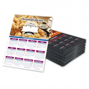 Calendários 2024 Couchê 250g 20x27 4x0 Frente colorido Verniz Total Frente Corte reto 